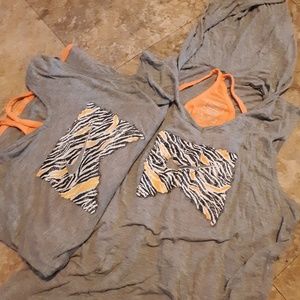 2 Nike tanks with hoods